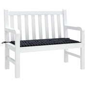 Vidaxl tuinbankkussen ruitpatroon 120x50x3 cm oxford stof zwart - afbeelding 3
