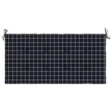 Vidaxl tuinbankkussen ruitpatroon 120x50x3 cm oxford stof zwart - afbeelding 3
