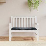 Vidaxl tuinbankkussen ruitpatroon 120x50x3 cm oxford stof zwart - afbeelding 1