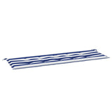 Vidaxl tuinbankkussen gestreept 150x50x4 cm oxford stof wit en blauw - afbeelding 2