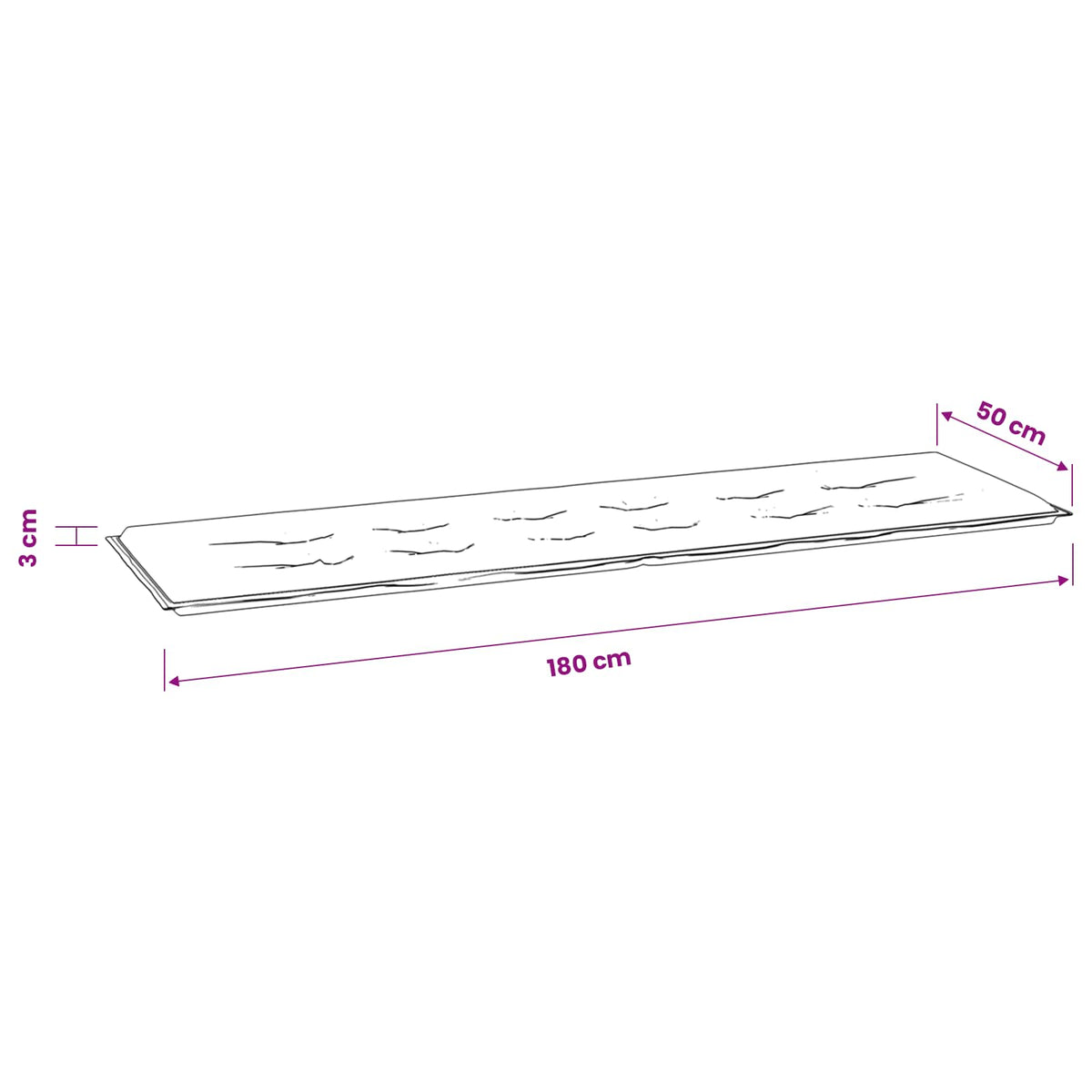 Vidaxl bankkussen oxford stof bladontwerp 180 x 50 x 3 cm