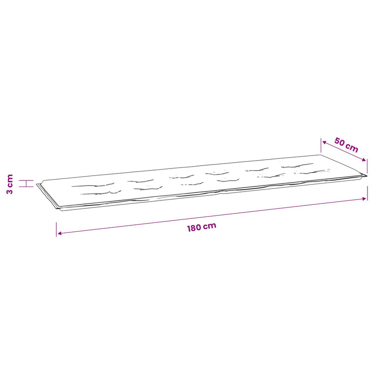 Vidaxl bankkussen oxford stof bladontwerp 180 x 50 x 3 cm