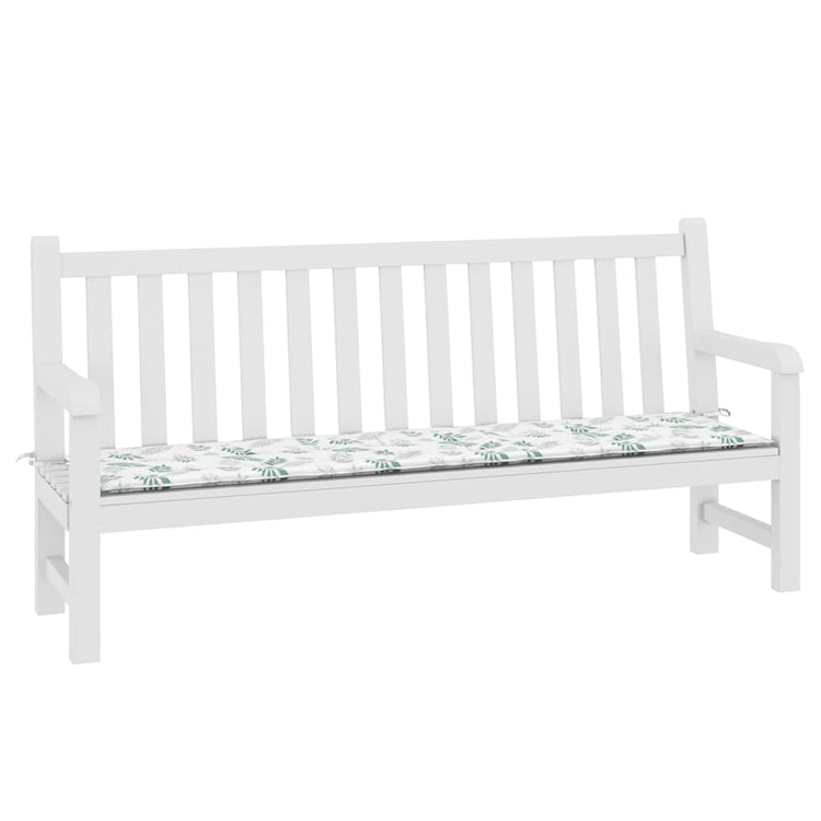 Vidaxl tuinbankkussen bladpatroon 200x50x3 cm stof