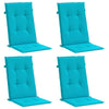 Vidaxl stoelkussens 4 st hoge rug stof turquoise