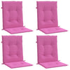 Vidaxl stoelkussens 4 st lage rug stof roze
