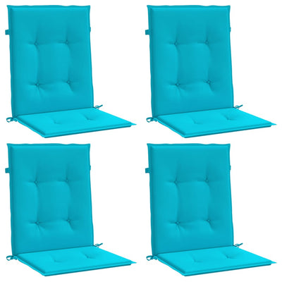 Vidaxl stoelkussens 4 st lage rug stof turquoise