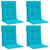 Vidaxl stoelkussens 4 st lage rug stof turquoise