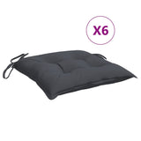 Vidaxl stoelkussens 6 st 40x40x7 cm oxford stof antracietkleurig - afbeelding 2