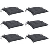 Vidaxl stoelkussens 6 st 40x40x7 cm oxford stof antracietkleurig