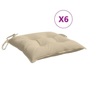 Vidaxl stoelkussens 6 st 40x40x7 cm oxford stof beige - afbeelding 2
