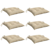Vidaxl stoelkussens 6 st 40x40x7 cm oxford stof beige - afbeelding 3