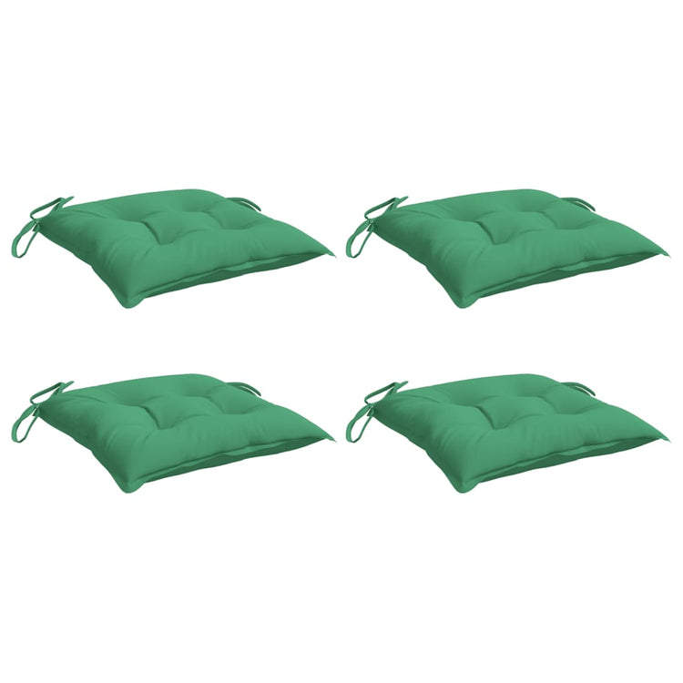 Vidaxl stoelkussens 4 st 40x40x7 cm oxford stof groen