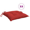 Vidaxl stoelkussens 4 st 40x40x7 cm oxford stof rood