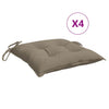 Vidaxl stoelkussens 4 st 40x40x7 cm oxford stof taupe