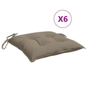 Vidaxl stoelkussens 6 st 40x40x7 cm oxford stof taupe - afbeelding 2