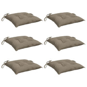 Vidaxl stoelkussens 6 st 40x40x7 cm oxford stof taupe - afbeelding 3