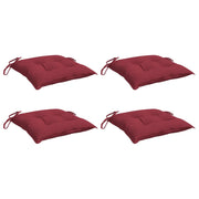 Vidaxl stoelkussens 4 st 40x40x7 cm oxford stof wijnrood - afbeelding 3