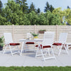 Vidaxl stoelkussens 4 st 40x40x7 cm oxford stof wijnrood