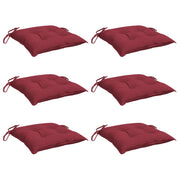 Vidaxl stoelkussens 6 st 40x40x7 cm oxford stof wijnrood - afbeelding 3