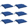 Vidaxl stoelkussens 6 st 40x40x7 cm oxford stof blauw