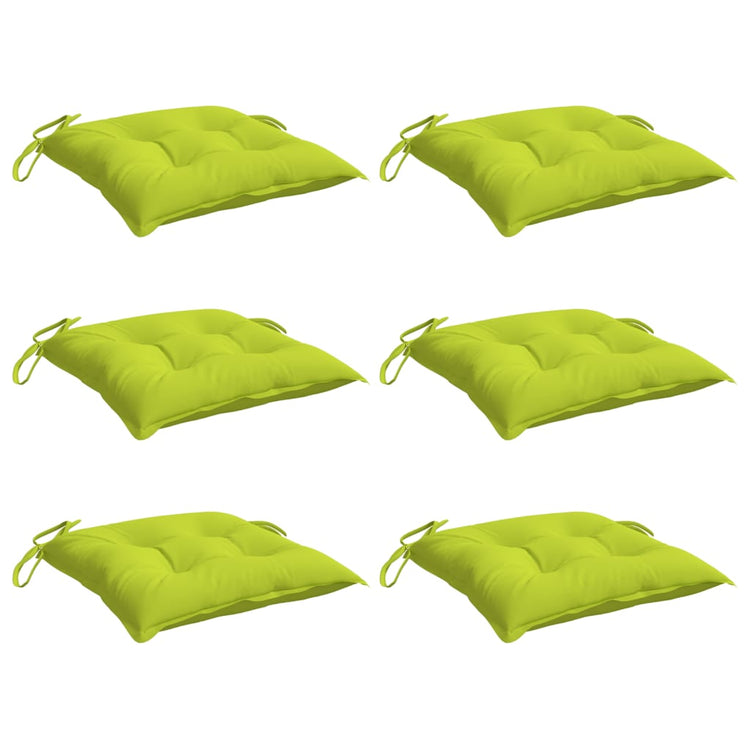 Vidaxl stoelkussens 6 st 40x40x7 cm oxford stof heldergroen