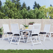Vidaxl stoelkussens 6 st ruitpatroon 40x40x7 cm stof zwart - afbeelding 1