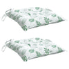 Vidaxl stoelkussens 2 st bladpatroon 40x40x7 cm stof