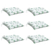 Vidaxl stoelkussens 6 st bladpatroon 40x40x7 cm stof