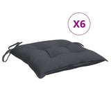 Vidaxl stoelkussens 6 st 50x50x7 cm oxford stof antracietkleurig - afbeelding 2
