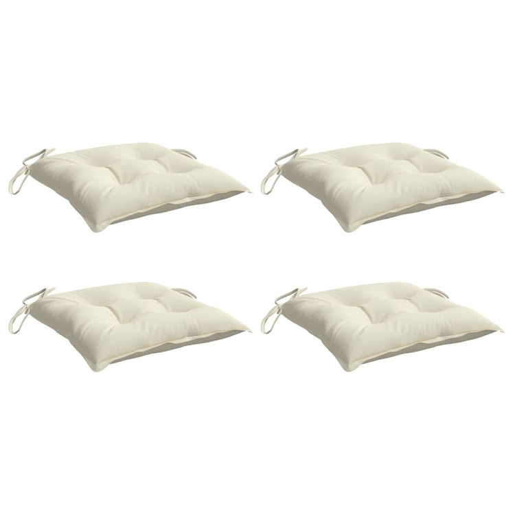 Vidaxl stoelkussens 4 st 50x50x7 cm oxford stof crèmewit
