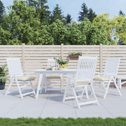 Vidaxl stoelkussens 4 st 50x50x7 cm oxford stof crèmewit - afbeelding 1