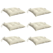 Vidaxl stoelkussens 6 st 50x50x7 cm oxford stof crèmewit - afbeelding 3