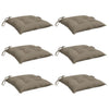 Vidaxl palletkussens 6 st 50x50x7 cm oxford stof taupe
