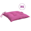 Vidaxl stoelkussens 6 st 50x50x7 cm oxford stof roze