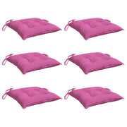 Vidaxl stoelkussens 6 st 50x50x7 cm oxford stof roze - afbeelding 3