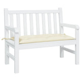 Vidaxl tuinbankkussen 100x50x7 cm oxford stof crèmekleurig - afbeelding 1