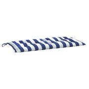 Vidaxl tuinbankkussen 100x50x7 cm stof gestreept wit en blauw - afbeelding 2