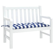 Vidaxl tuinbankkussen 100x50x7 cm stof gestreept wit en blauw - afbeelding 3