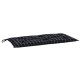 Vidaxl tuinbankkussen 180x50x7 cm oxford stof ruitpatroon zwart - afbeelding 2
