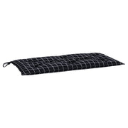 Vidaxl tuinbankkussen 180x50x7 cm oxford stof ruitpatroon zwart - afbeelding 2