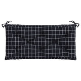 Vidaxl tuinbankkussen 180x50x7 cm oxford stof ruitpatroon zwart - afbeelding 3