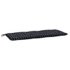 Vidaxl tuinbankkussen ruitpatroon 120x50x7 cm stof zwart