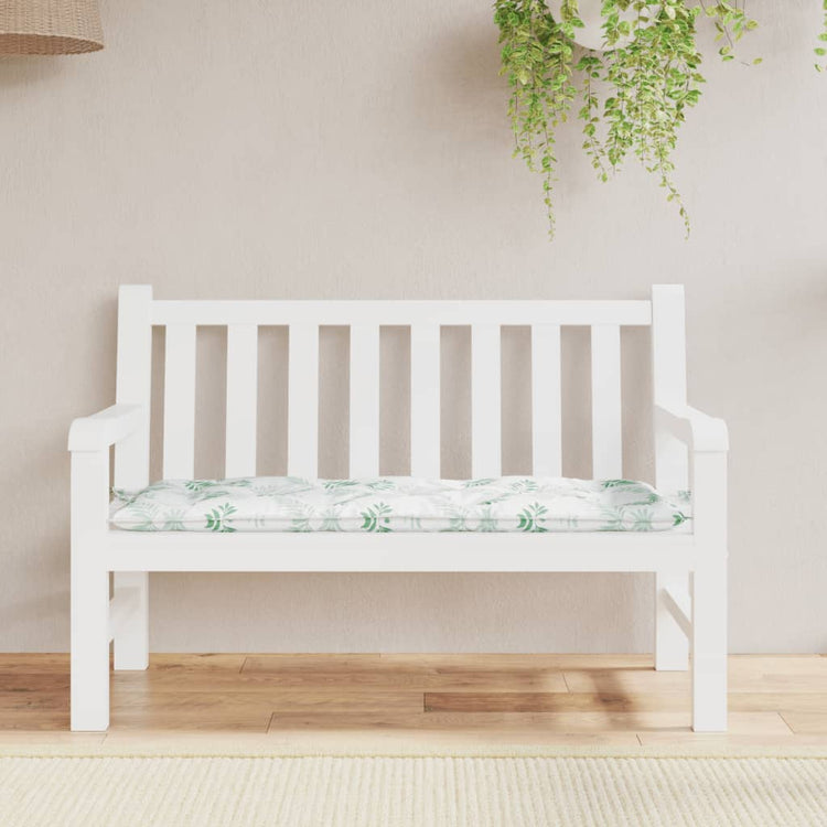 Vidaxl tuinbankkussen bladpatroon 120x50x7 cm stof
