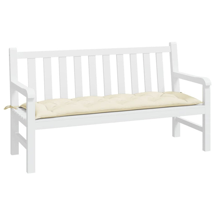 Vidaxl tuinbankkussen 150x50x7 cm oxford stof crèmekleurig