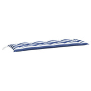 Vidaxl tuinbankkussen 150x50x7cm stof gestreept wit en blauw - afbeelding 2
