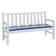 Vidaxl tuinbankkussen 150x50x7cm stof gestreept wit en blauw - afbeelding 3