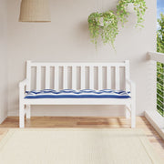 Vidaxl tuinbankkussen 150x50x7cm stof gestreept wit en blauw - afbeelding 1