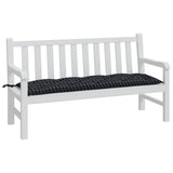 Vidaxl tuinbankkussen 150x50x7 cm oxford stof ruitpatroon zwart - afbeelding 3