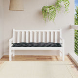 Vidaxl tuinbankkussen 150x50x7 cm oxford stof ruitpatroon zwart - afbeelding 1