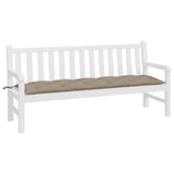 Vidaxl tuinbankkussen 180x50x7 cm oxford stof taupe - afbeelding 3